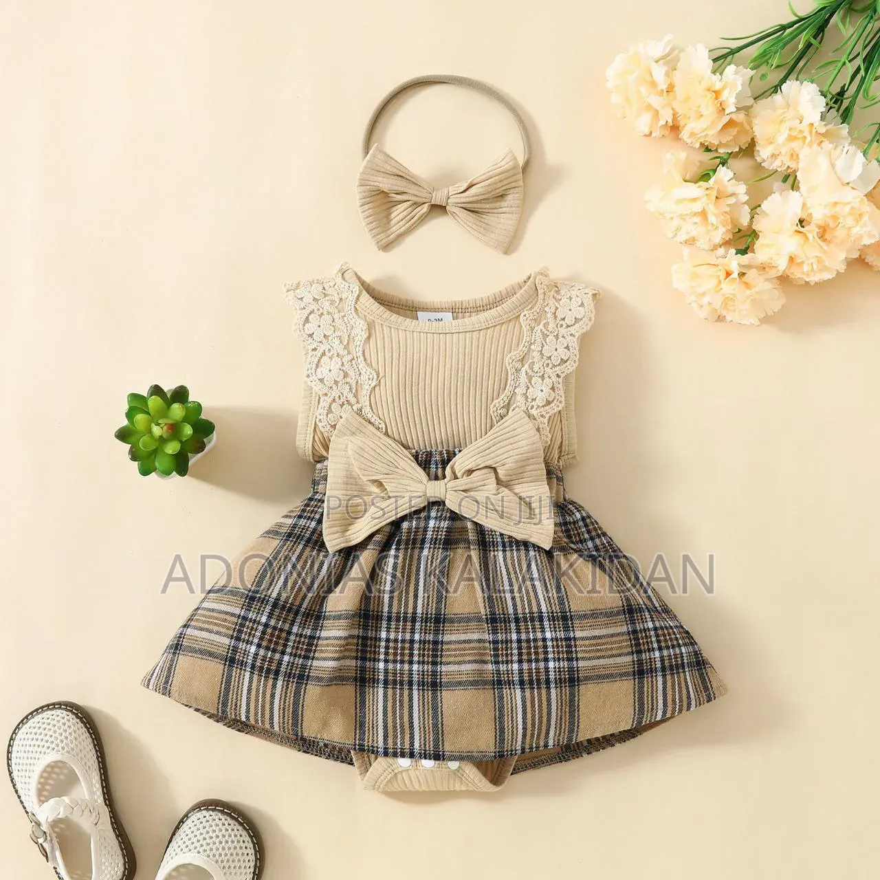 Babygirl Two Piece Set Floral Dress and Headband Set