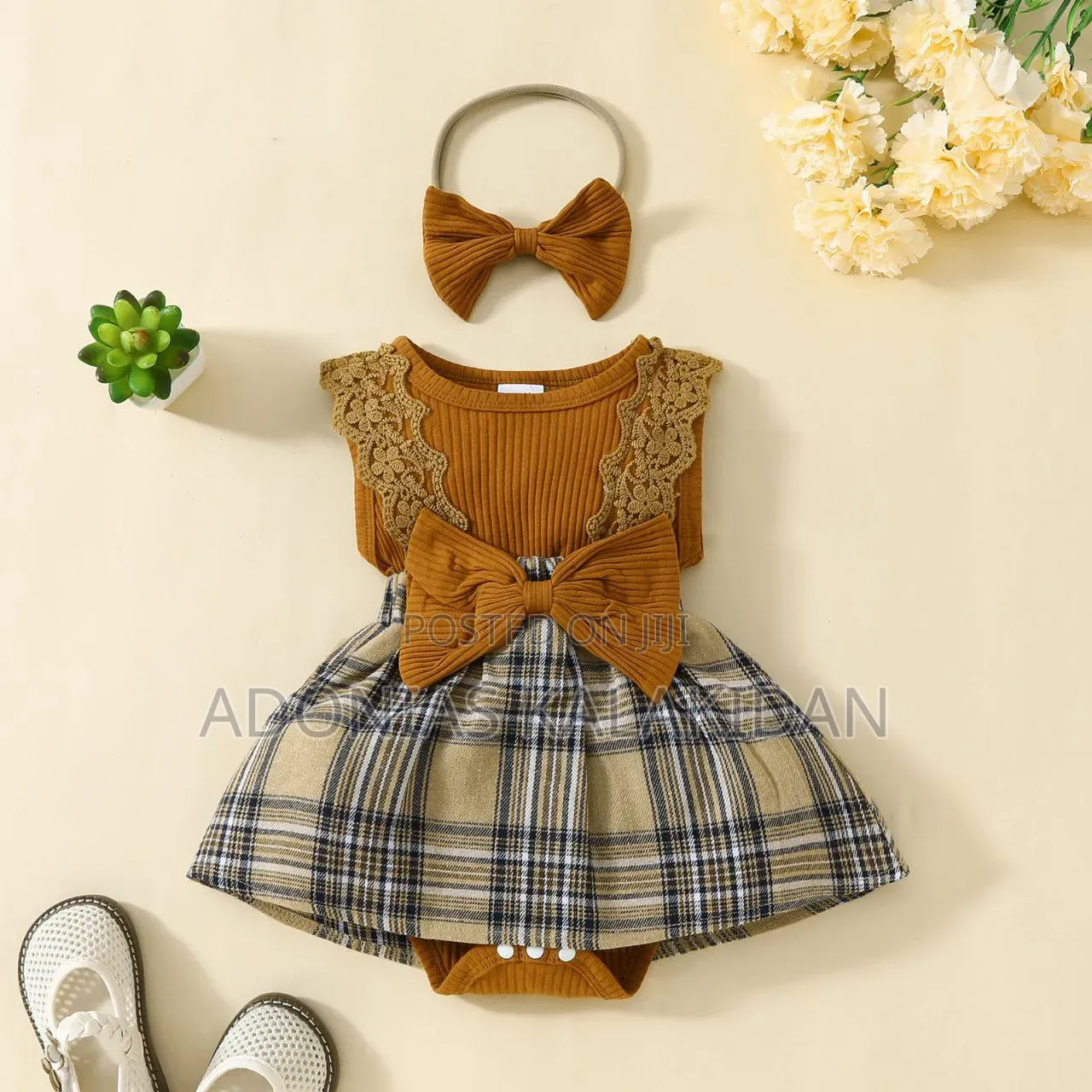 Babygirl Two Piece Set Floral Dress and Headband Set