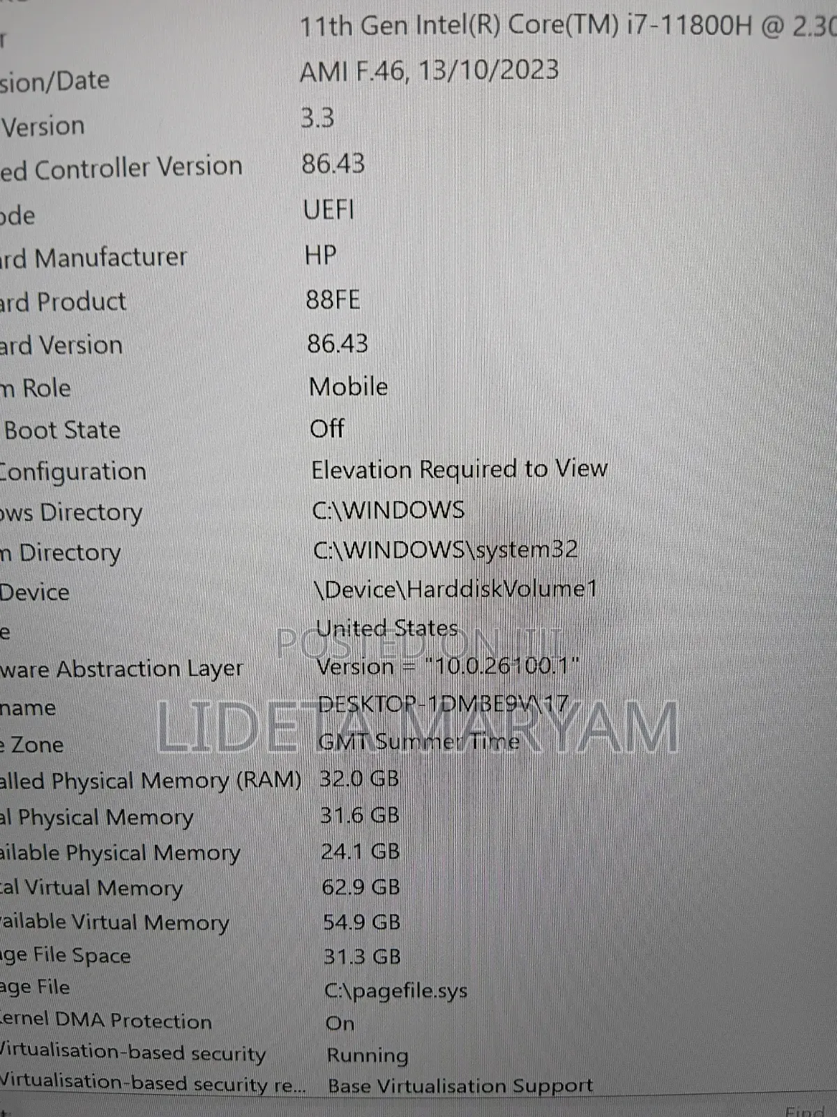 New Laptop HP Omen 17 32GB Intel Core i7 SSD 1T