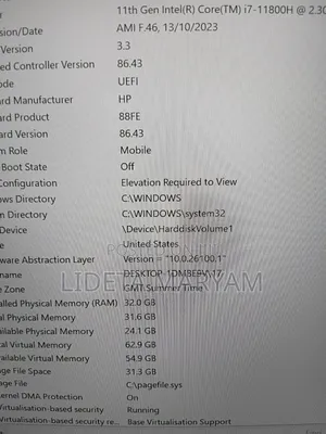 New Laptop HP Omen 17 32GB Intel Core i7 SSD 1T