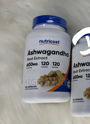 Nutricost Ashwagandha Herbal Supplement 600mg, 120capsule