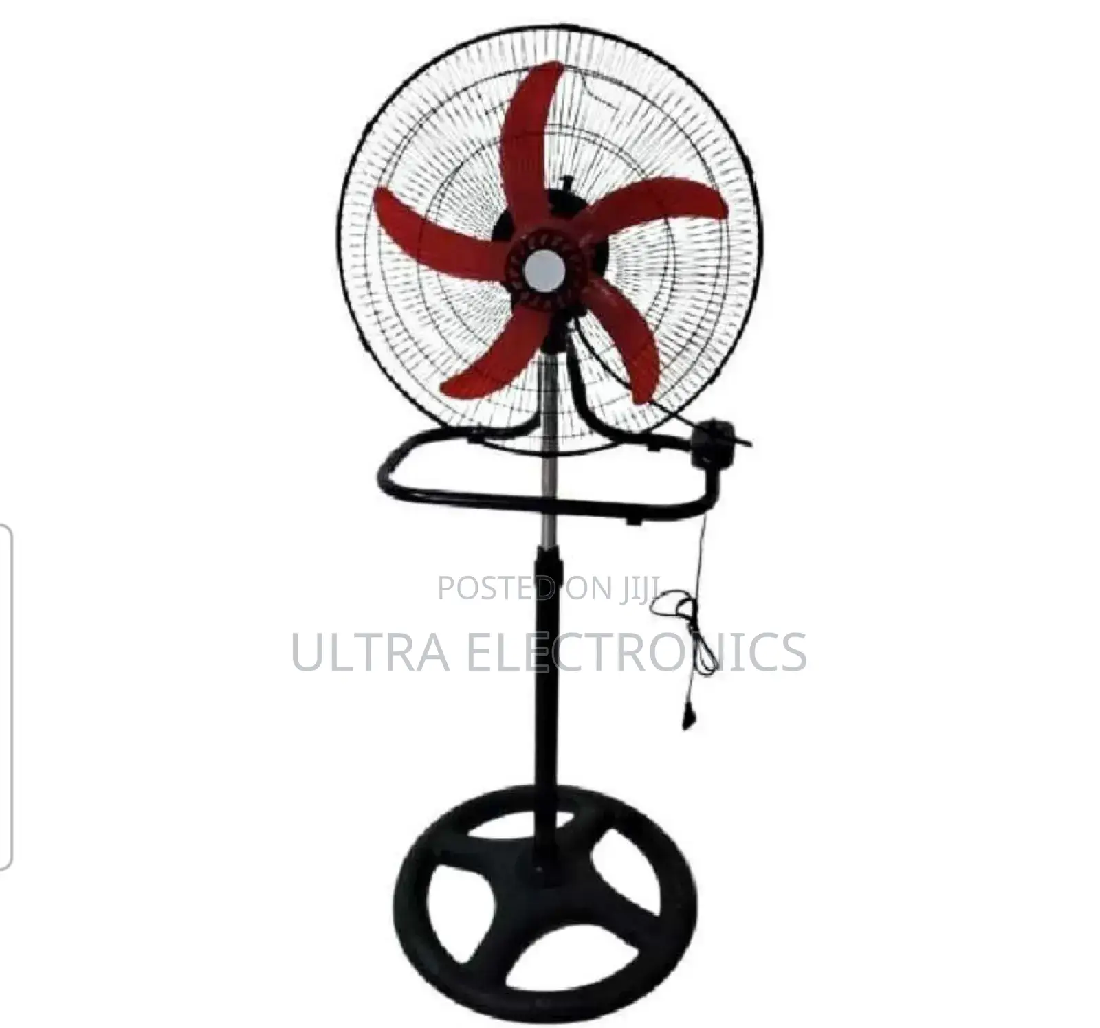 Fan ሙቀት ማቀዝቀዣ Features a Sturdy Stand With Adjustable Height and a S