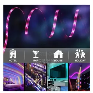 5m Party Led Strip Light - Flashing Patterns, Remote Control Adapter