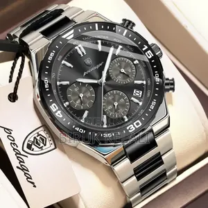 Poedagar 697 Business Luminous Waterproof Wristwatch With a Black