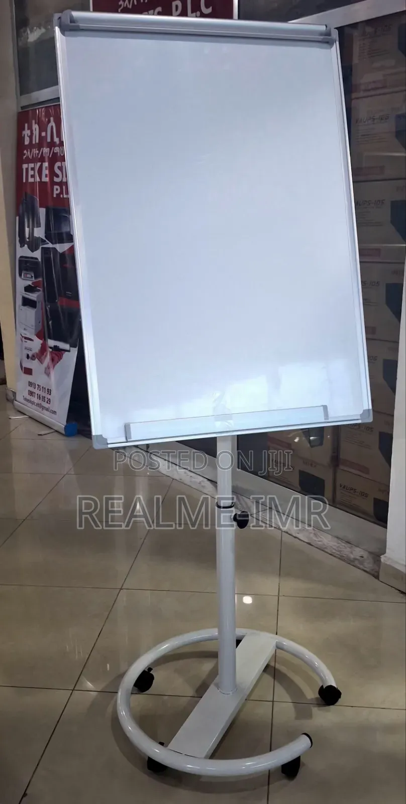 Adjustable 70x100cm Mobile Whiteboard Flipchart Stand With Wheels
