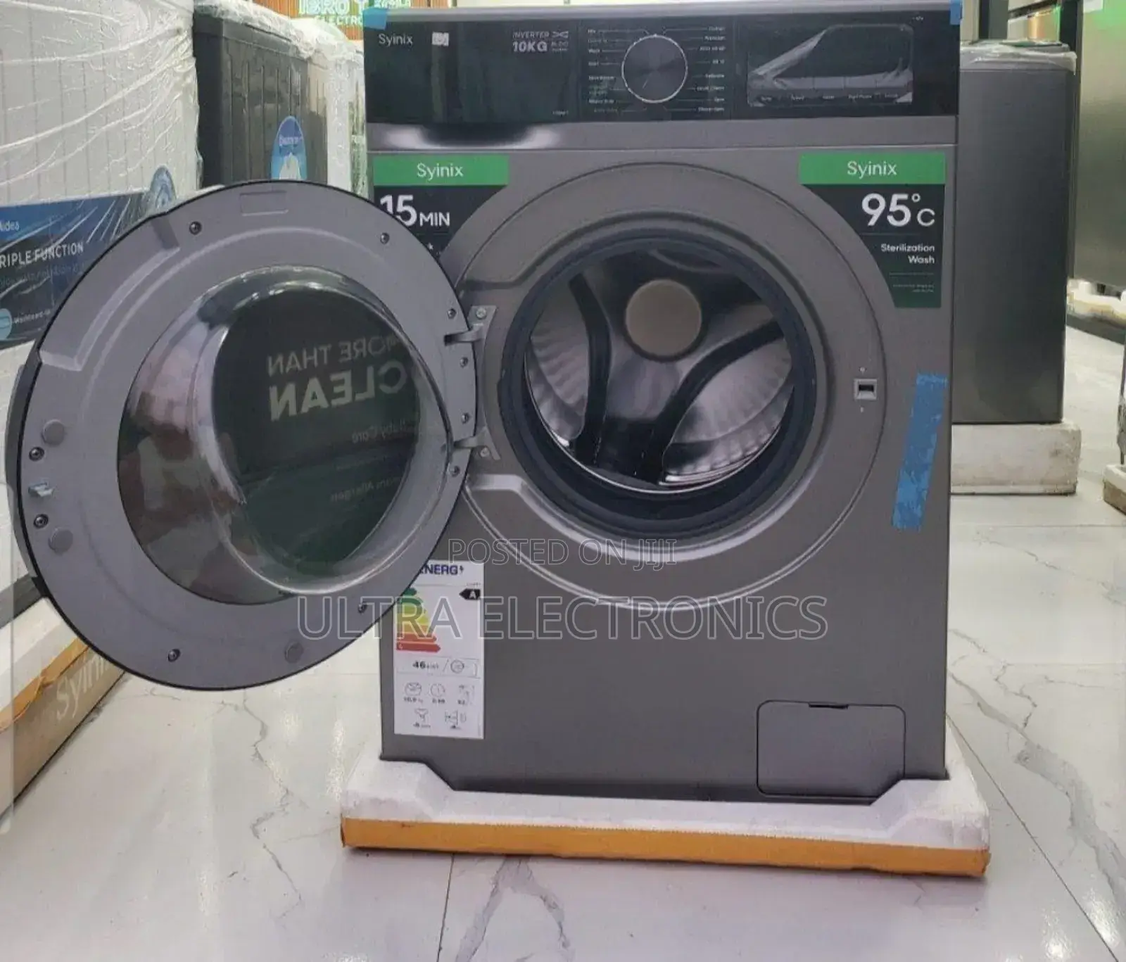 Syinix 10kg Front Load Washing Machine With Inverter Technology.