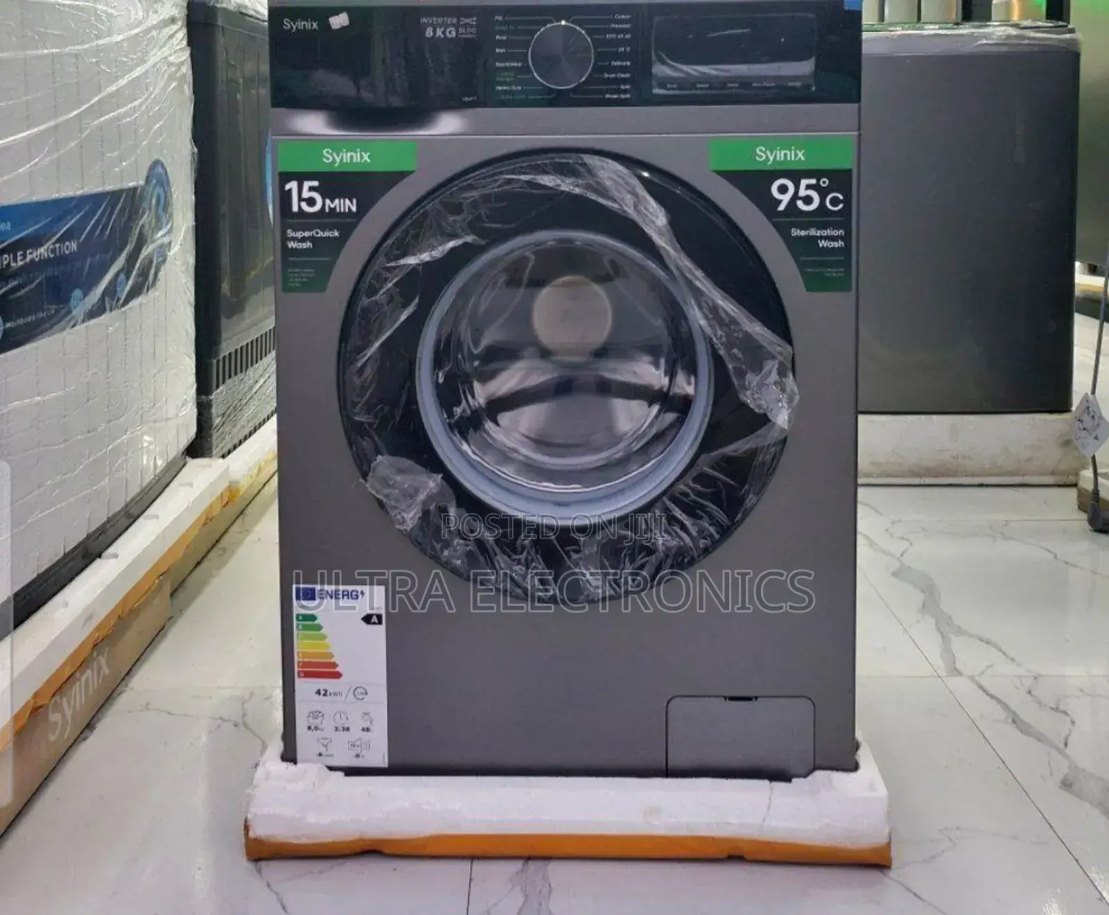 Syinix 10kg Front Load Washing Machine With Inverter Technology.