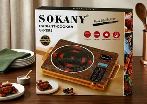 Sokany Ceramic Stove Radiant-Cooker 2200w Single Burner With Wood