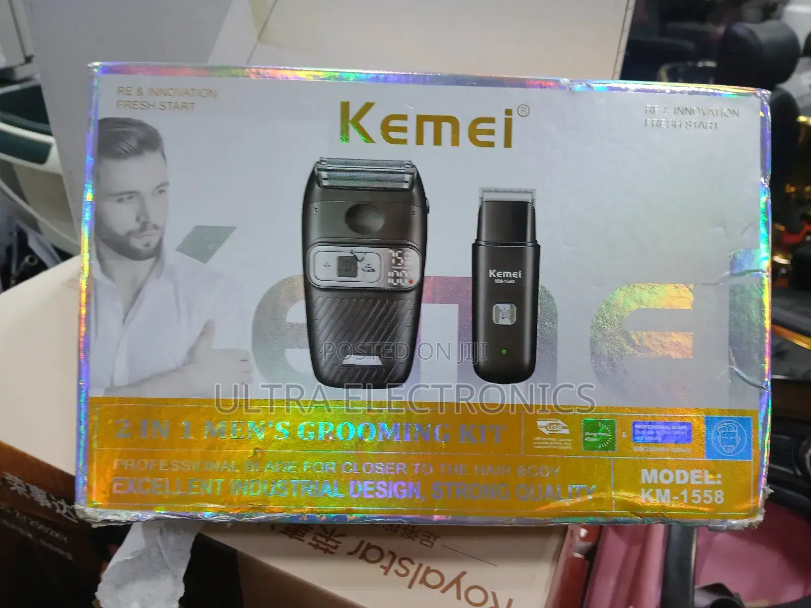 Kemei Km-1558 2-in-1 Men's Grooming Kit, Which Includes Professional