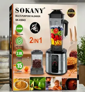Sokany Blender 2 in 1 Multi Purpose High Power