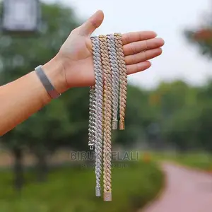 Hip Hop Miami Chain Necklace and Bracelets