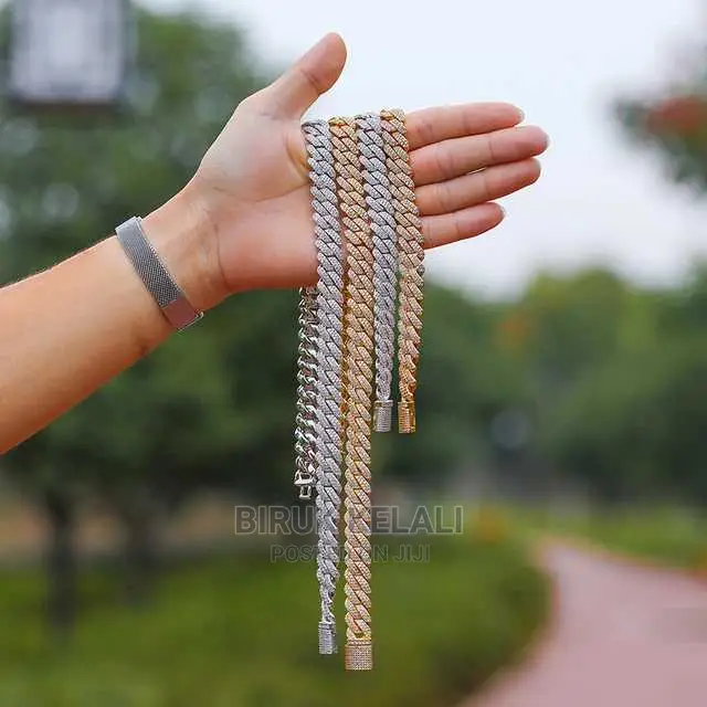 Hip Hop Miami Chain Necklace and Bracelets