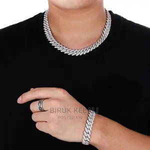 Hip Hop Miami Chain Necklace and Bracelets