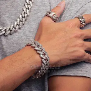 Hip Hop Miami Chain Necklace and Bracelets