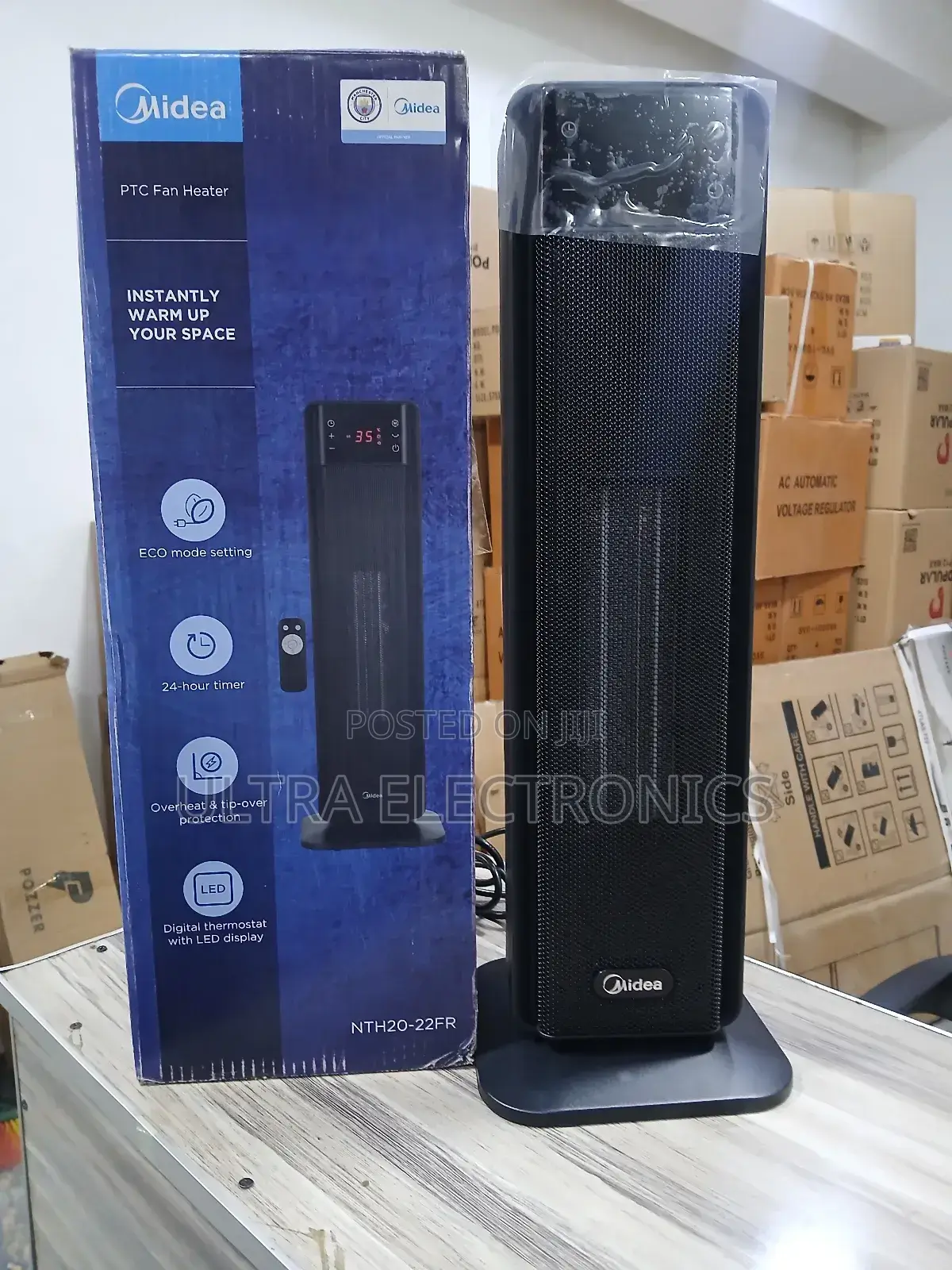 Fan Heater Midea PTC , Model Nth20-22fr. Key Features and Sp