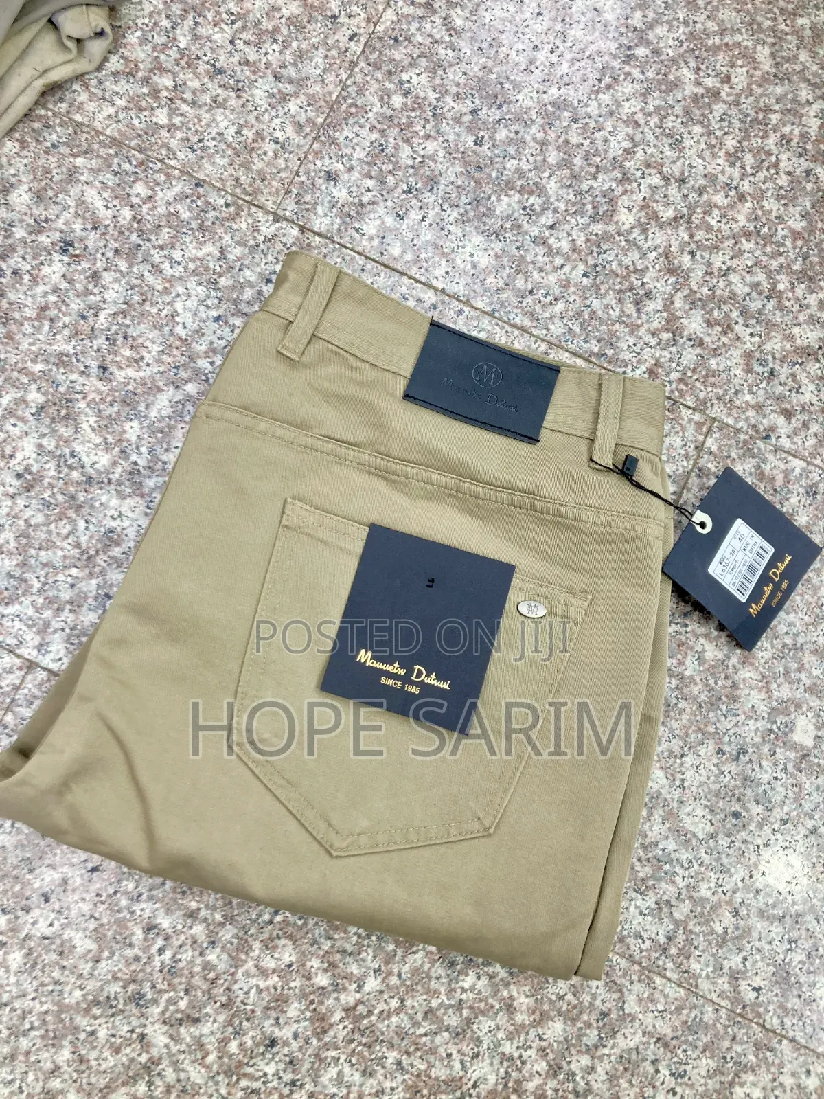 Massimo Dutti Men's Stretch Khaki Pants
