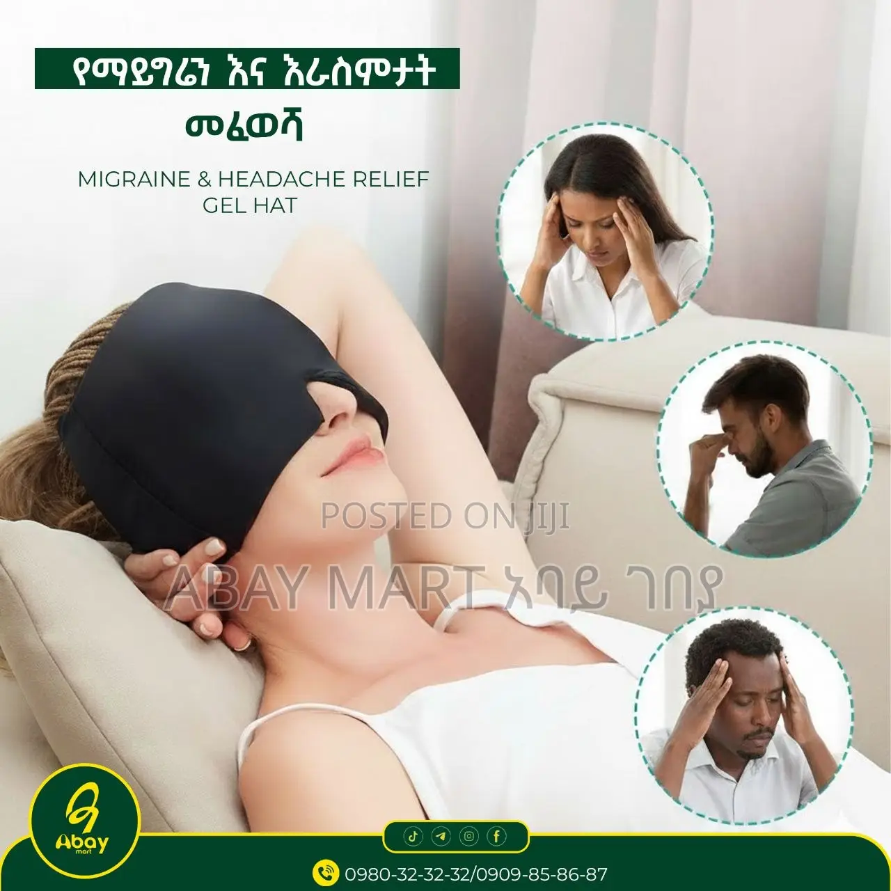 Migraine Head Ache Relief Hat