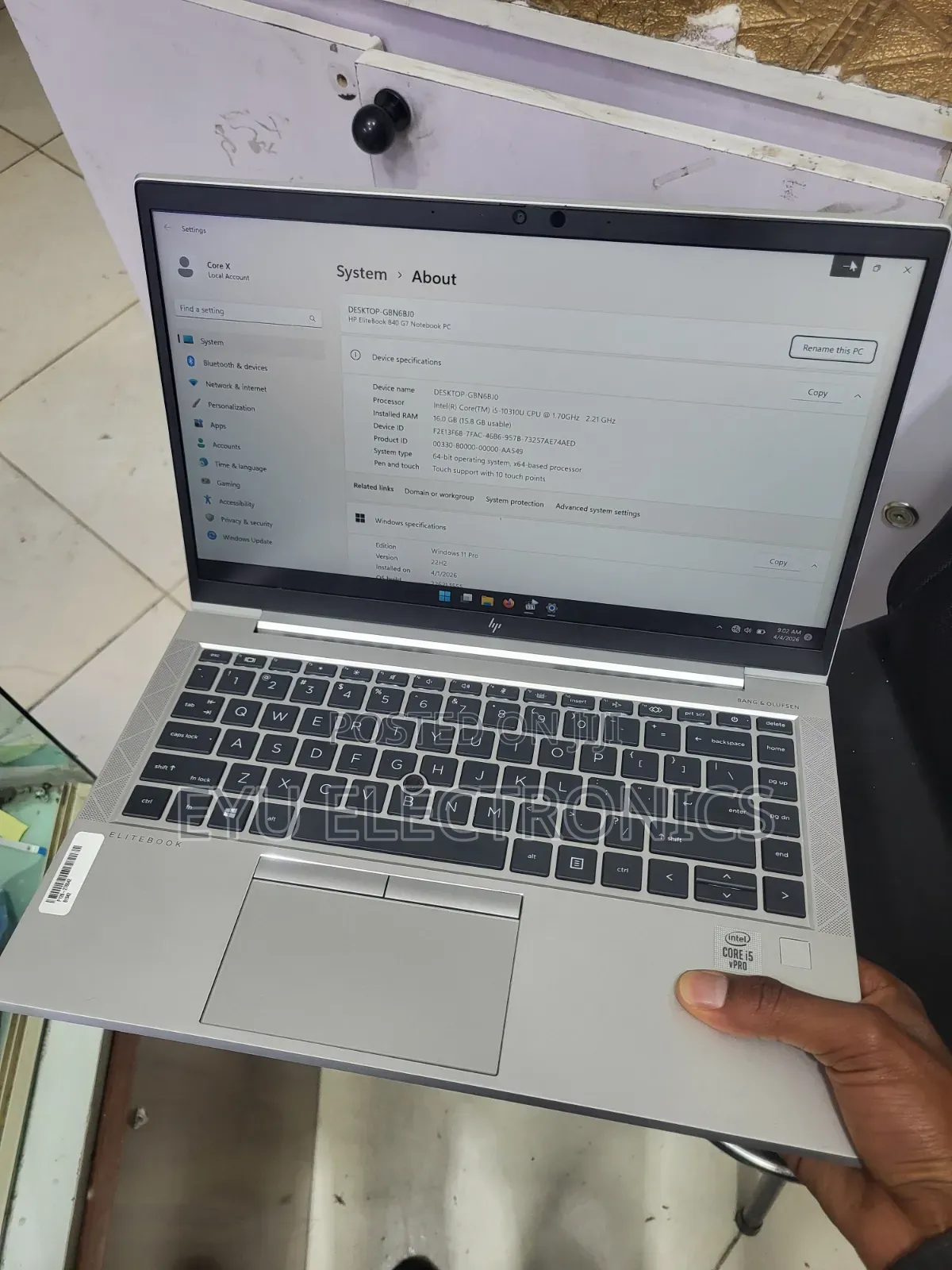 New Laptop HP EliteBook 840 8GB Intel Core i5 SSD 512GB