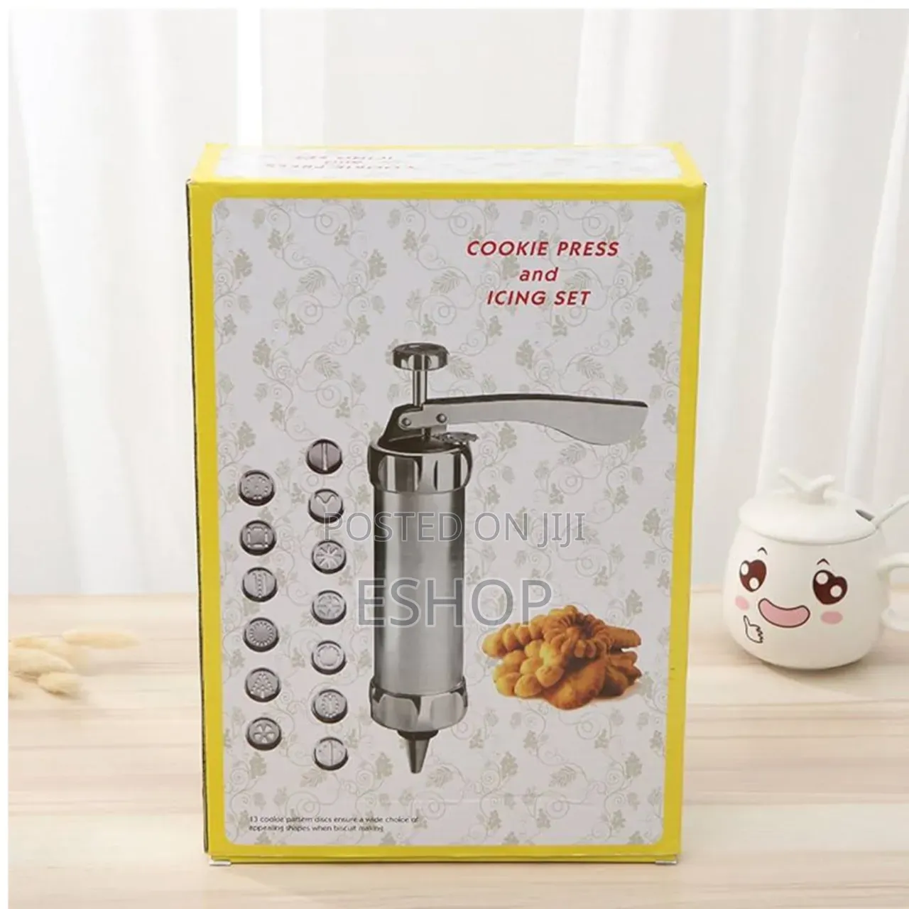 Durable Metal Cookie Press Kit With 8 Decorating Tips