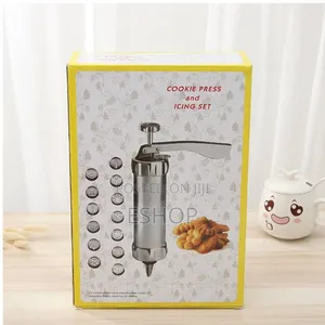 Durable Metal Cookie Press Kit With 8 Decorating Tips