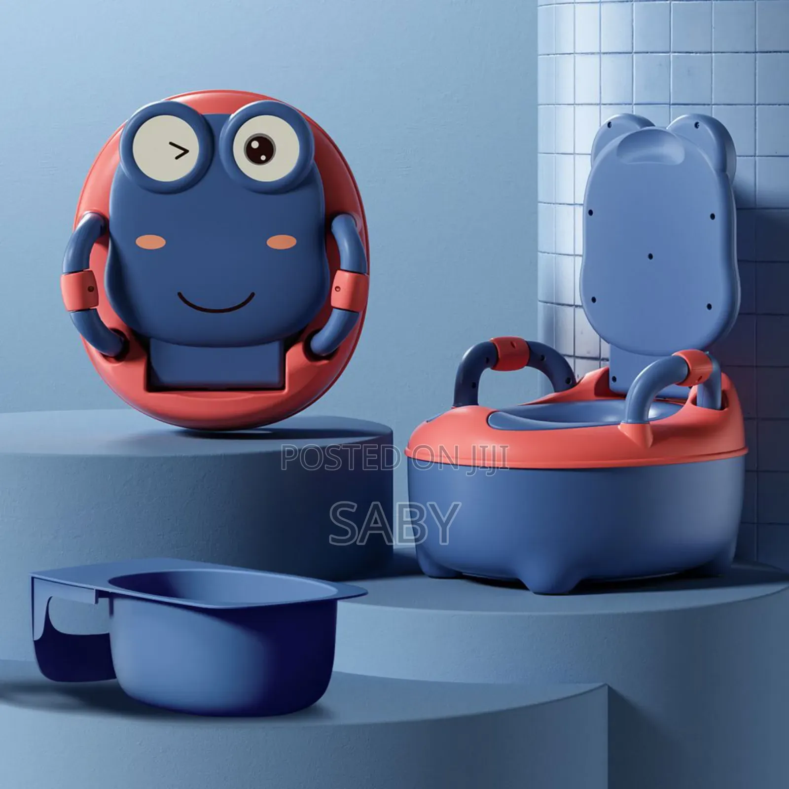 Rabbit-Themed Plastic Potty Training Chair for Kids