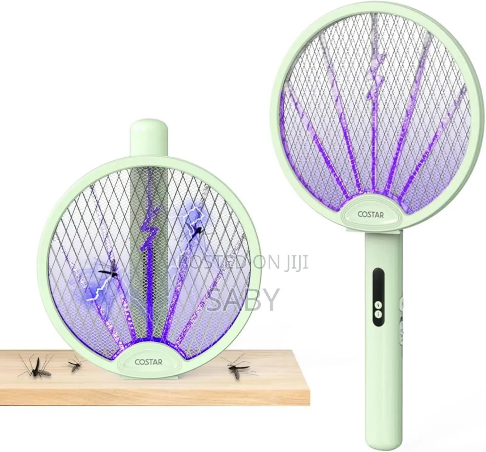 2-in-1 Electric Mosquito Swatter and Uv Trap Lamp Set.