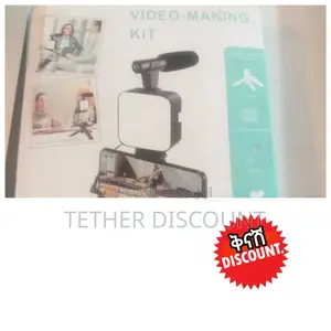 Video Vlogger Kits Microphone Led Fill Light Mini Trip ባለ3 እግር