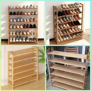 Quality Wood Finish Shoe Organizer – Holds Many Pairs Neatly,