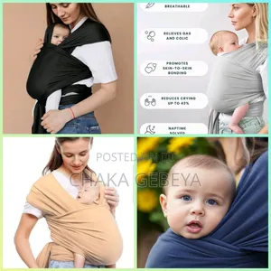 Soft Stretchy Baby Wrap – Supports Baby's Hips, Hands-Free Movement