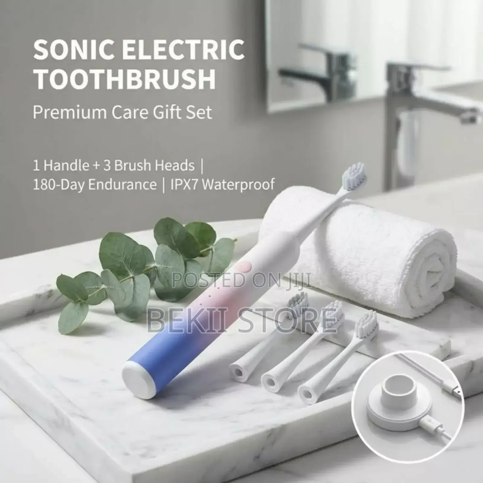 Sonic Electric Toothbrush Rechargeable የጥርስ ብሩሽ