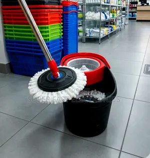 Spin Mop and Bucket System መወልወያ ለቤት ለፋርማሲ ለቢሮ እንዲሁም ለተለያየ የሚሆኑ