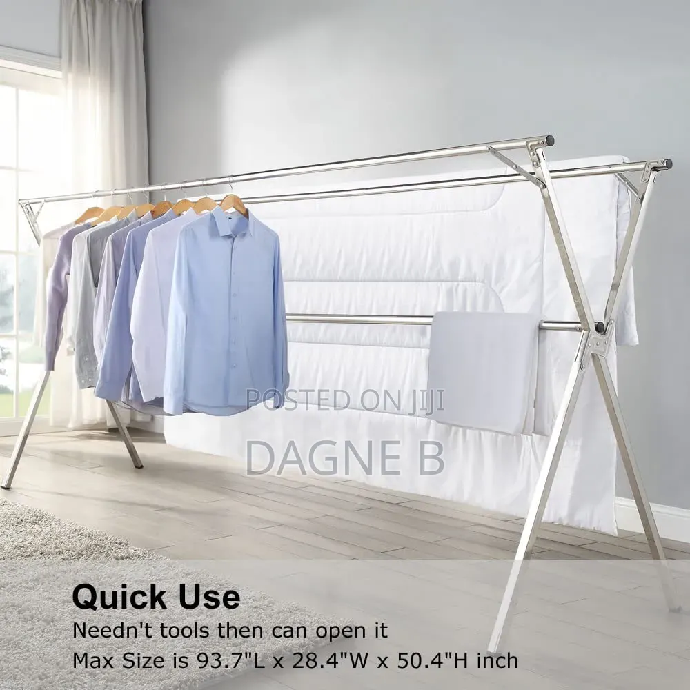 Heavy-Duty Stainless Steel Clothes Drying Rack የልብስ ማስጫ