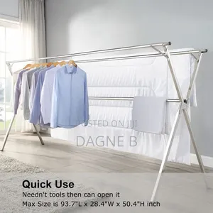 Heavy-Duty Stainless Steel Clothes Drying Rack የልብስ ማስጫ
