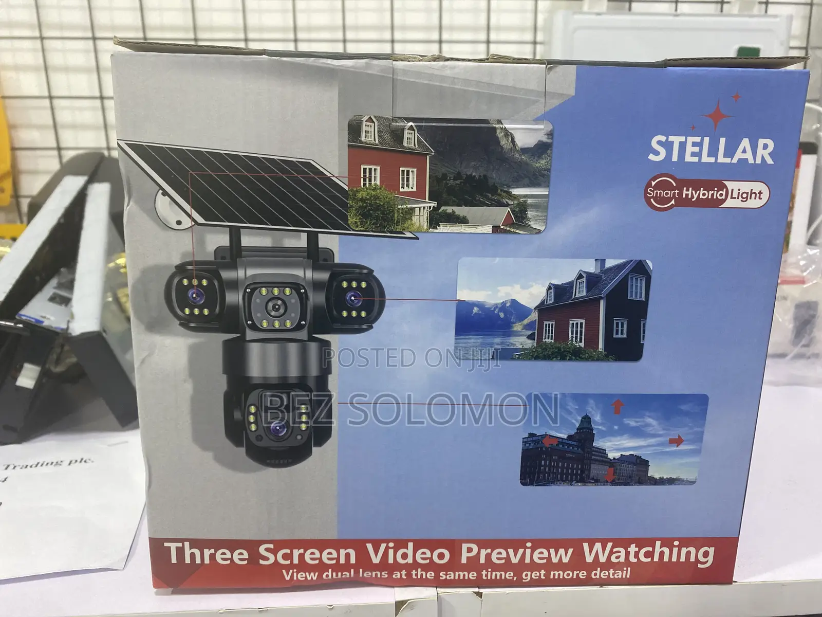 ባትሪ እና ሶላር ያለዉ 3ሌንስ 4g Triple Lens With Solar and Battery