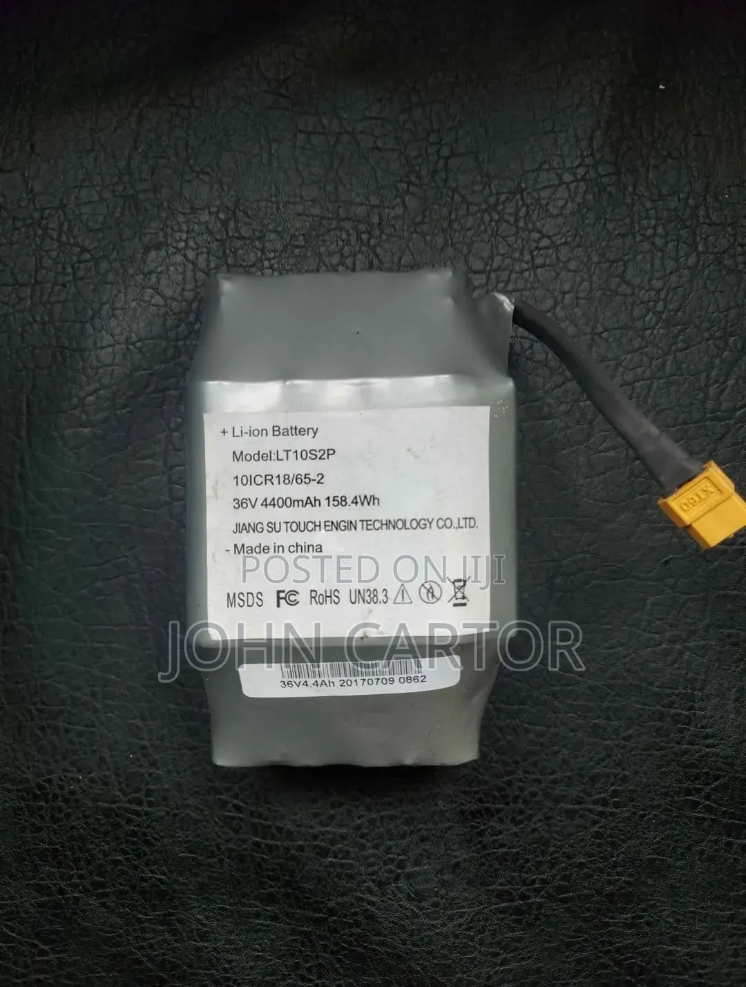 36v 4400mah, 158w Lithium Battery