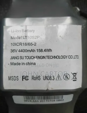 36v 4400mah, 158w Lithium Battery