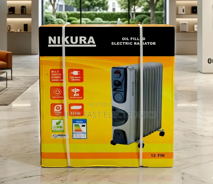 ​Nikura Room Heater 13-Fin Oil Filled Electric Radiat 2900w High Power