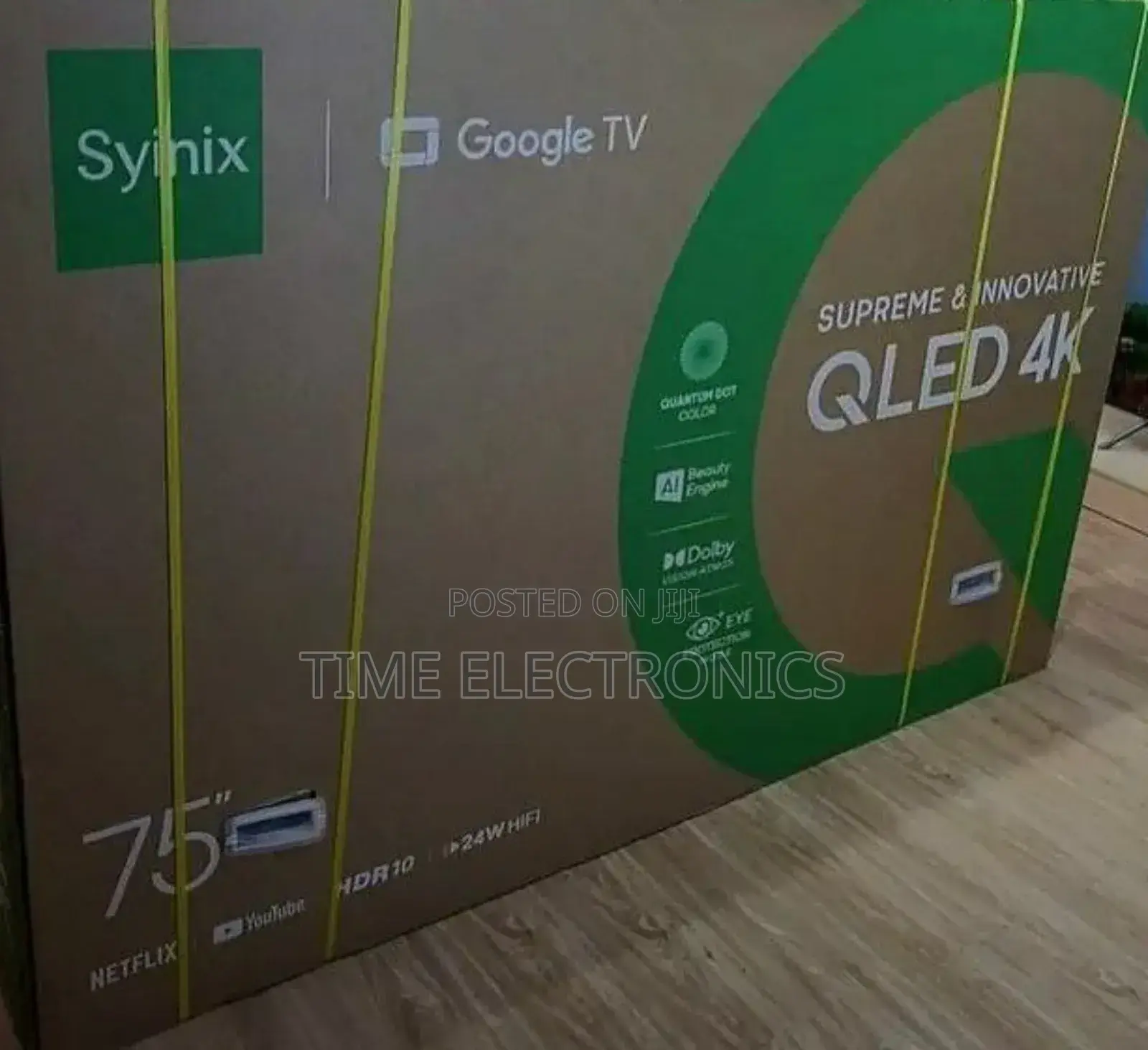 Syinix 75" Qled New 2026 Smart Tv 10 Years Warranty Free Delivery