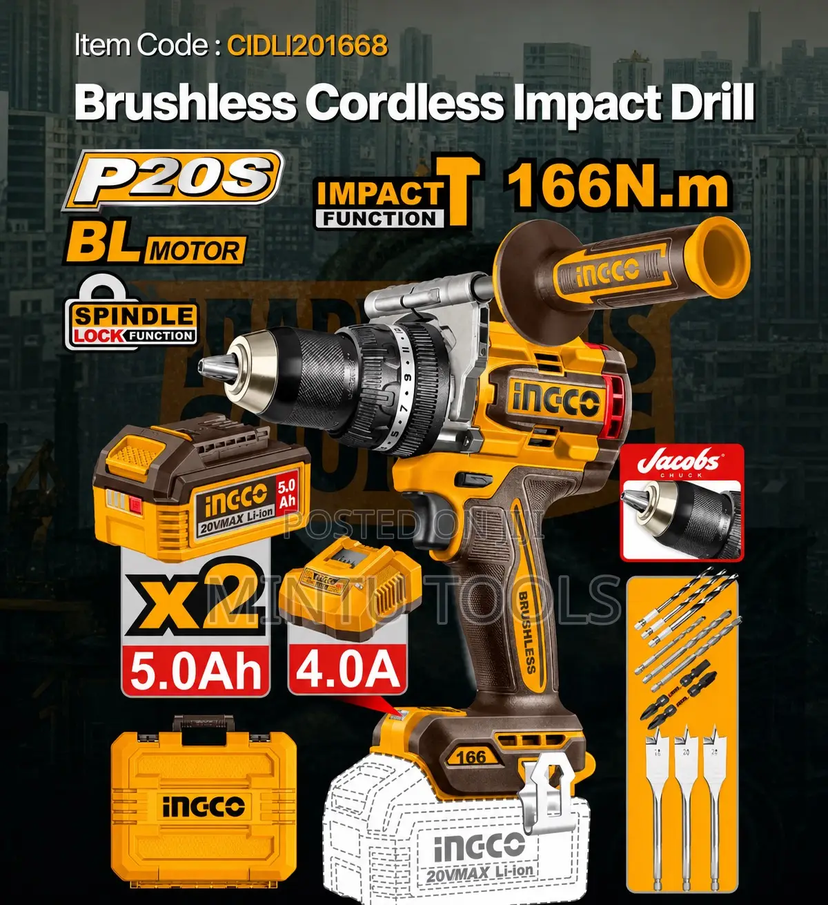 Ingco 166nm Charger Drill 2025model