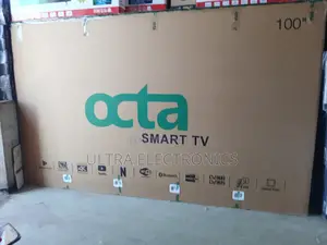 Octa 100-Inch Smart Uhd Tv in Its Original Shipping Box.