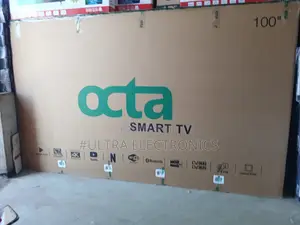 Octa 100-Inch Smart Uhd Tv in Its Original Shipping Box.