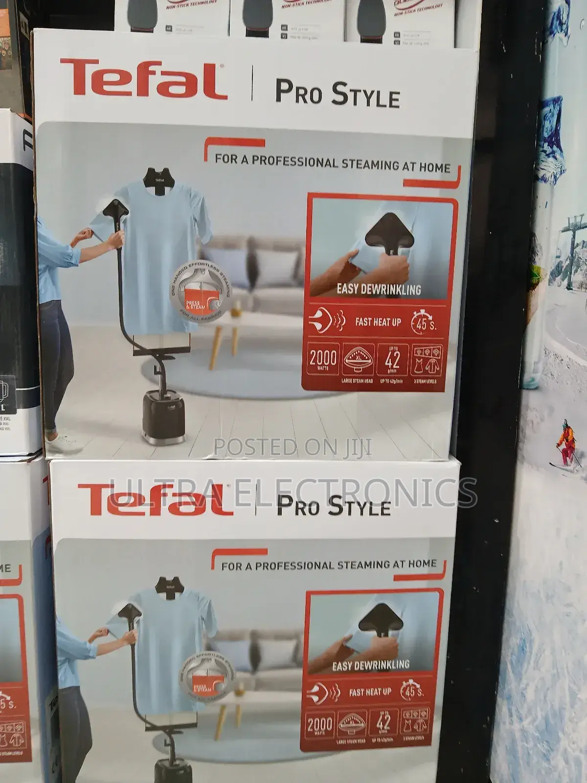 Garment Steamer Tefal Pro Style It3480e1 Upright in Black.
