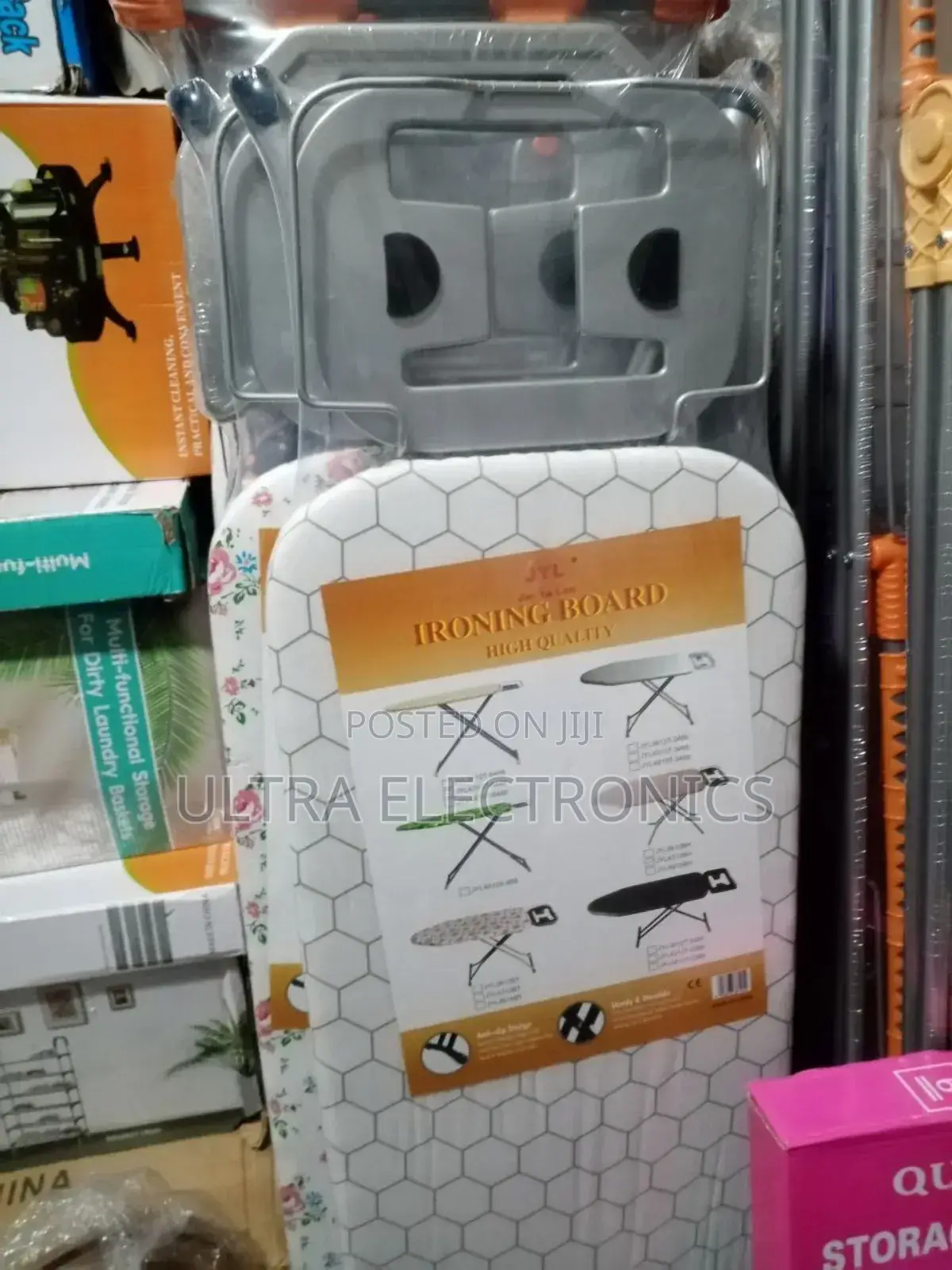 Ironing Boards Jyl Brand Featuring a White and Gray Geometric