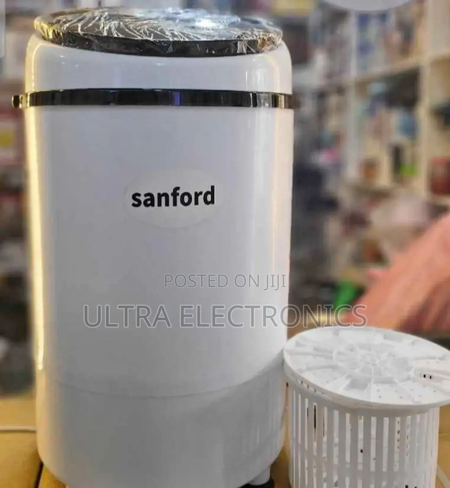 Sanford 4kg Mini Top-Load Semi-Automatic Washing Machine in White.