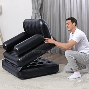 4'in-1 Black Multifunctional Inflatable Sofa Bed.