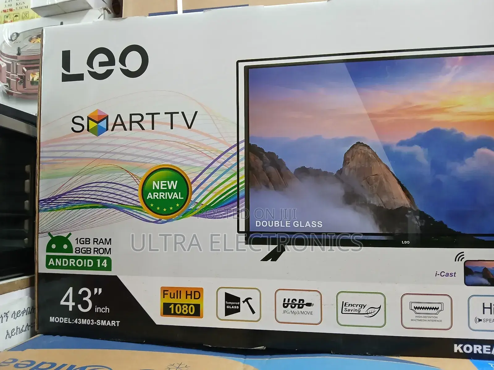 Leo 43-Inch Smart Tv Featuring Android 14 Full Hd 1080p Resolution