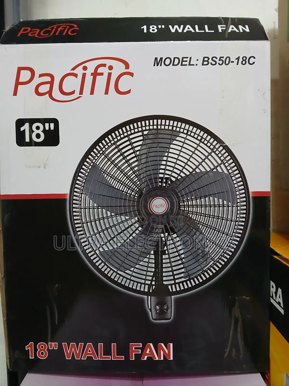 Fan Pacific Bs50-18c 18" Wall Fan With a 5-Wing Blade Design