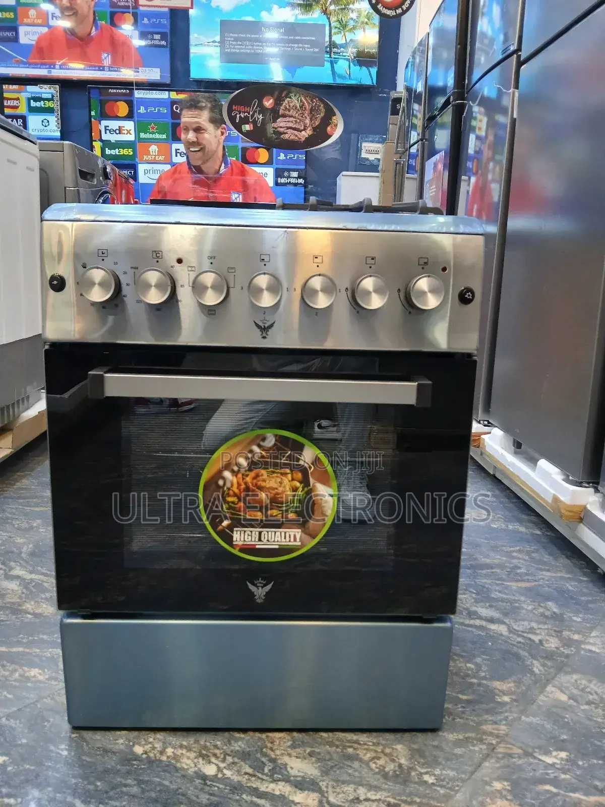 Filps Stainless Steel Freestanding Cooker Featuring a Hybrid Setup