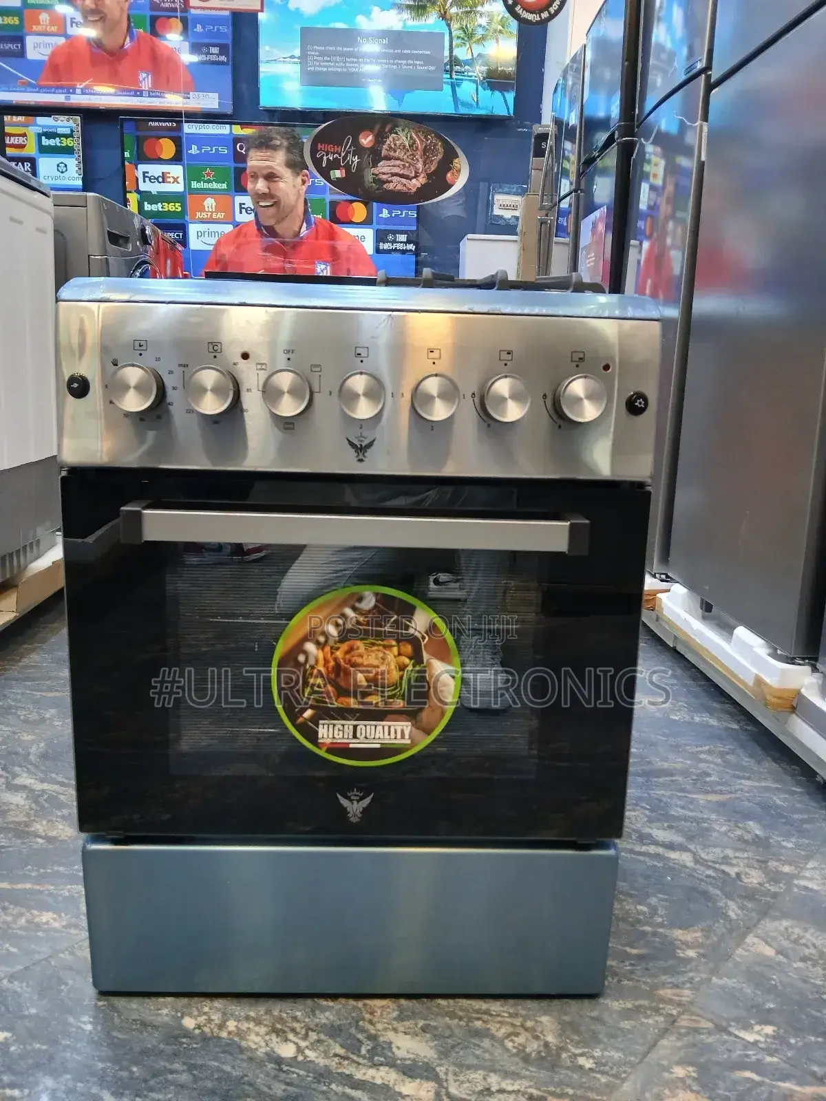 Filps Stainless Steel Freestanding Cooker Featuring a Hybrid Setup