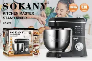 Sokany Kitchen Master Stand Mixer Model Sk-275 With a Black Finish